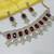 Maroon color necklace set with earrings & maang tikka | kundan & agate stone | lekar gold plating