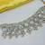 White color necklace set with earrings & maang tikka | kundan & agate stone | lekar gold plating