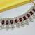 Maroon color necklace set with earrings & maang tikka | kundan & agate stone | lekar gold plating