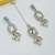 White color necklace set with earrings & maang tikka | kundan & agate stone | lekar gold plating