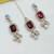 Maroon color necklace set with earrings & maang tikka | kundan & agate stone | lekar gold plating