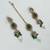Green color necklace set with earrings & maang tikka | kundan and agate stone | antique gold plating