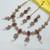 Purple color necklace set with earrings & maang tikka | kundan and agate stone | antique gold plating