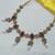Purple color necklace set with earrings & maang tikka | kundan and agate stone | antique gold plating