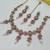 Beby pink color necklace set with earrings & maang tikka | kundan and agate stone | antique gold plating
