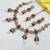 Majanta color necklace set with earrings & maang tikka | kundan and agate stone | antique gold plating