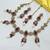 Maroon color necklace set with earrings & maang tikka | kundan and agate stone | antique gold plating