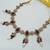 Maroon color necklace set with earrings & maang tikka | kundan and agate stone | antique gold plating