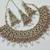 Purple color necklace set with earrings & maang tikka | kundan and agate stone | antique gold plating