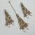 Purple color necklace set with earrings & maang tikka | kundan and agate stone | antique gold plating