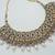 Purple color necklace set with earrings & maang tikka | kundan and agate stone | antique gold plating