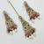 Maroon color necklace set with earrings & maang tikka | kundan and agate stone | antique gold plating