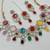 Multy color necklace set with earrings & maang tikka | kundan & agate stone | lekar gold plating