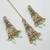 Pista pink color necklace set with earrings & maang tikka | kundan and agate stone | antique gold plating