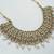 Pista pink color necklace set with earrings & maang tikka | kundan and agate stone | antique gold plating