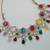 Multy color necklace set with earrings & maang tikka | kundan & agate stone | lekar gold plating