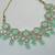 Pista color necklace set with earrings & maang tikka | kundan & agate stone | lekar gold plating
