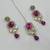 Purple color necklace set with earrings & maang tikka | kundan & agate stone | lekar gold plating