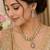 Baby pink color necklace set with earrings & maang tikka | kundan and agate stone | antique gold plating