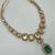 Green color necklace set with earrings & maang tikka | kundan and agate stone | antique gold plating