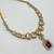 Maroon color necklace set with earrings & maang tikka | kundan and agate stone | antique gold plating