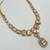 Baby pink color necklace set with earrings & maang tikka | kundan and agate stone | antique gold plating