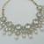 White color necklace set with earrings & maang tikka | kundan & agate stone | lekar gold plating