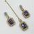 Purple color necklace set with earrings & maang tikka | kundan and agate stone | antique gold plating