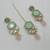 Pink pista color necklace set with earrings & maang tikka | kundan & agate stone | lekar gold plating