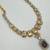 Purple color necklace set with earrings & maang tikka | kundan and agate stone | antique gold plating