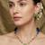 Blue kundan & stone gold plated tassel cord pendant necklace for women