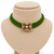 Green kundan stone & crystal embellished choker necklace for women