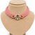 Pink emerald kundan & polki diamond rosy choker necklace for women
