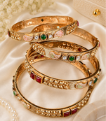Premium Meenakari and Stone Accent Bangle