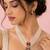 Pearl Pendant Necklace Set for Women | Multi-Layer Pearl Necklace with Matching Earrings | Red 