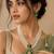Pearl Pendant Necklace Set for Women | Multi-Layer Pearl Necklace with Matching Earrings |Green