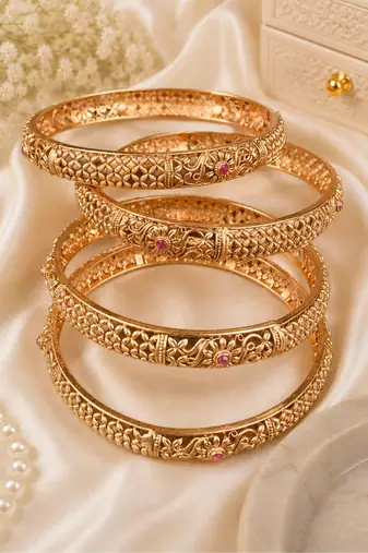 Heritage Floral Lattice Bangle