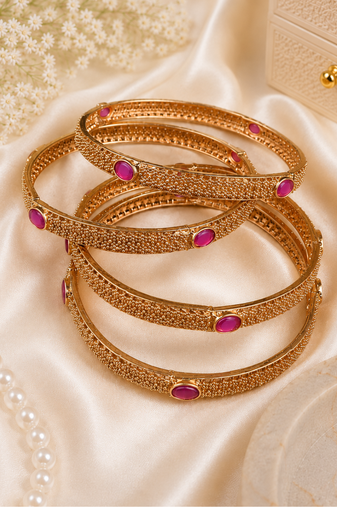 Ruby Accent Heritage Bangle