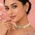Pearl Choker Jewellery Set for Women | Floral CZ Necklace Set with Earrings