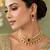 Pearl Choker Necklace Set for Women | Bridal Jewellery Set with Earrings | Red 