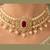 Pearl Choker Necklace Set for Women | Bridal Jewellery Set with Earrings | Red 