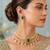Pearl Choker Necklace Set for Women | Bridal Jewellery Set with Earrings | Green 
