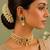 Pearl Choker Necklace Set for Women | Bridal Jewellery Set with Earrings | Green 