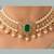 Pearl Choker Necklace Set for Women | Bridal Jewellery Set with Earrings | Green 