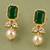 Pearl Choker Necklace Set for Women | Bridal Jewellery Set with Earrings | Green 