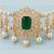 Pearl Choker Necklace Set for Women | Bridal Jewellery Set with Earrings | Green 