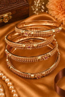 Floral Accent Heritage Bangle 2