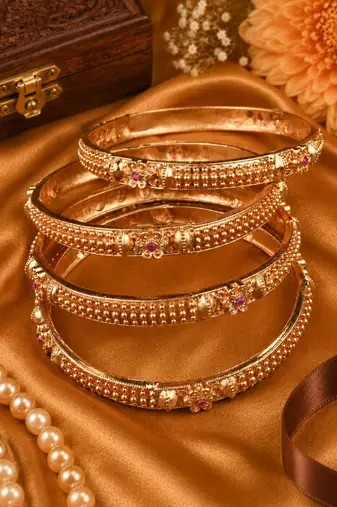 Floral Accent Heritage Bangle