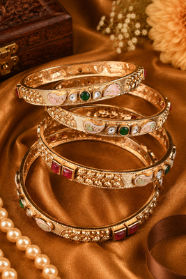 Premium Meenakari and Stone Accent Bangle 2