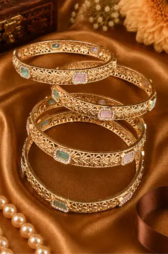 Heritage Vinework Pastel Stone Bangle